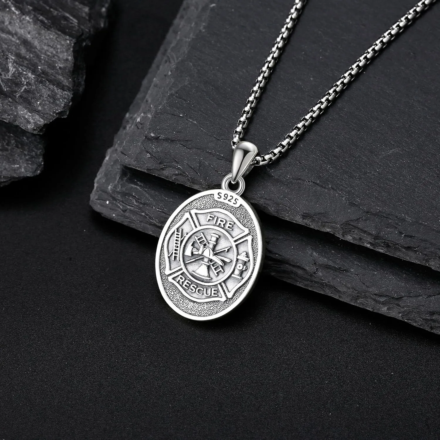 Saint Necklace 925 Sterling Silver the Archangel Pendant Amulet for Men Women Religious Protector Pendant Jewelry Gifts