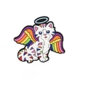 SHOE CHARMS - RAINBOW ANGEL CAT