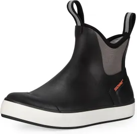 Showave Men??s Deck Boots Waterproof Ankle Saltwater Rain Boot Fishing Rubber Boots Slip On Neoprene Boat Booties Work Sailing Boot For Men