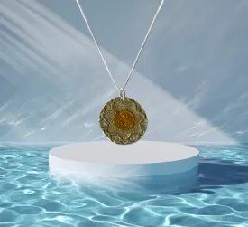 Silver and gold Patterned Necklace