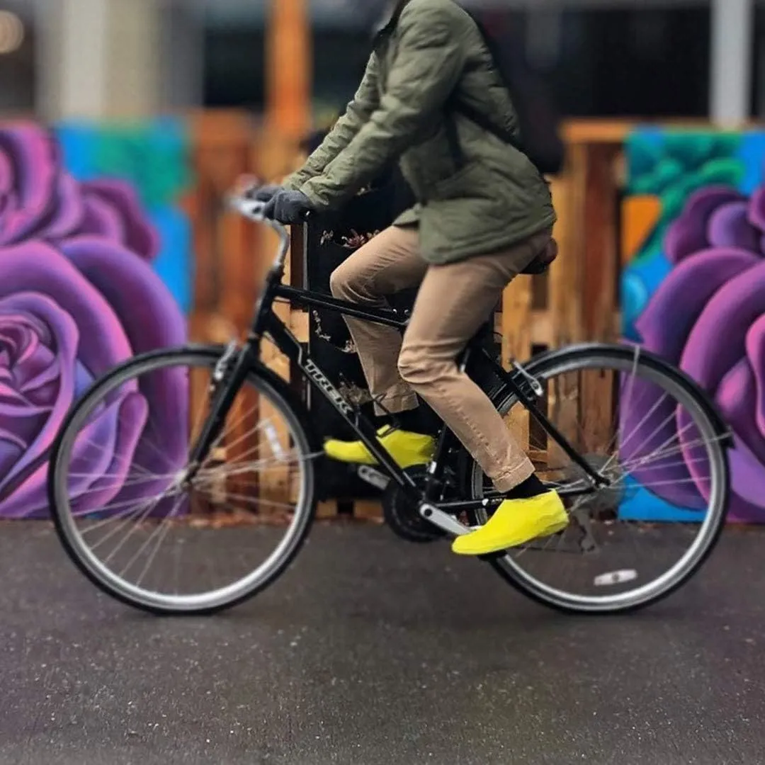 veloToze Roam - Waterproof Shoe Covers, Reusable for Commute in The Rain, Snow, Mud - Slip-on Rubber Galoshes Cover Sneakers or Dress Shoes, Booties for Men and Women