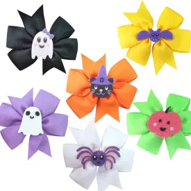 Wholesale Halloween Solid Color Bow Hairpin